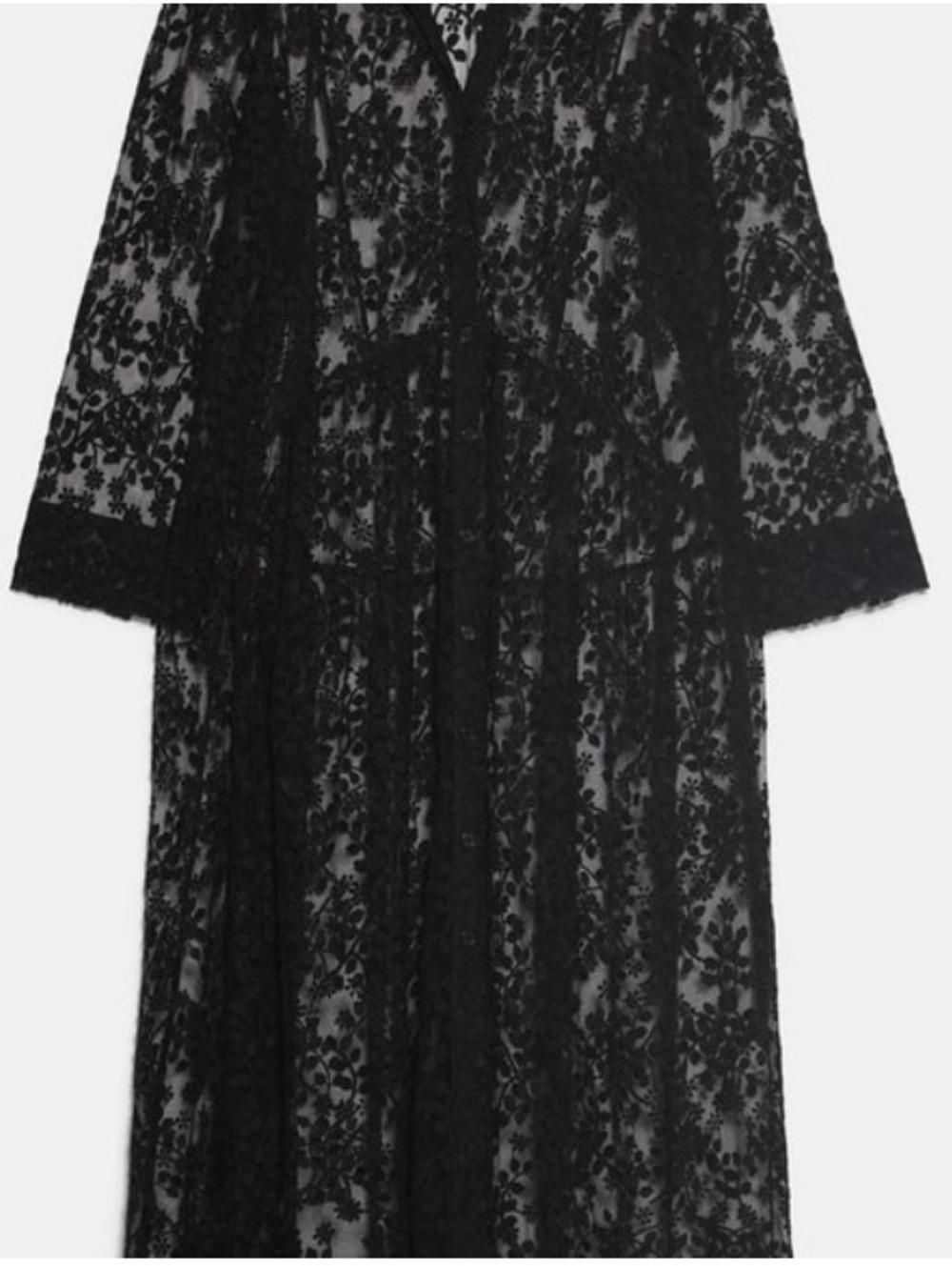 Zara Sheer Shirtdress Cover All - Picture 8 of 11